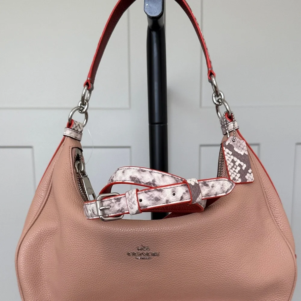 “COACH” Harley Hobo with Exotic Trim Handbag Purse